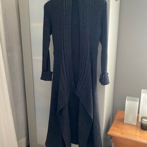 Waterfall front sweater coat